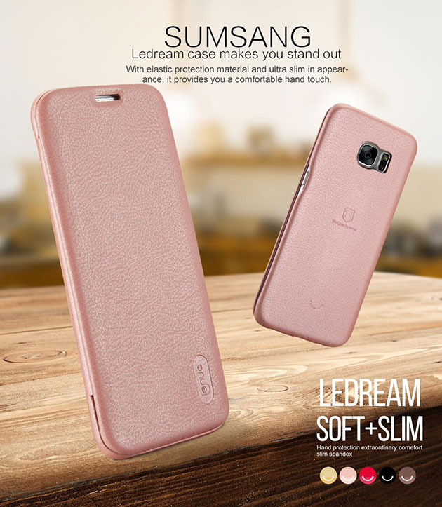 เคส S7 เคสฝาพับหนังนิ่ม